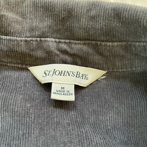 St. Johns Bay Women’s Dark Grey Corduroy Jacket - Picture 3 of 8